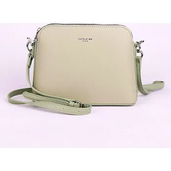 Tříoddílová malá světlezelená crossbody kabelka David Jones 6960-1