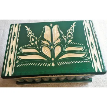 Hlavolam Tajná skříňka 7 tahů velikost XL veliká zelená