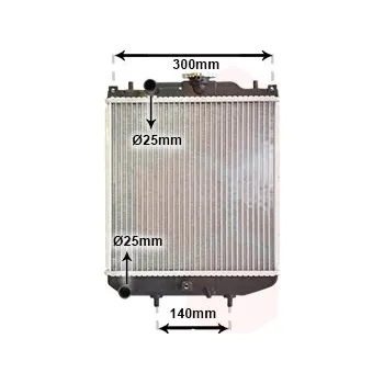 Chladič motoru Chladič, chlazení motoru VAN WEZEL 52002028
