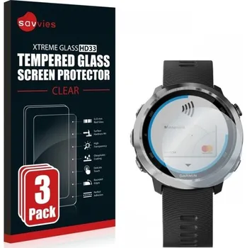 Příslušenství k chytrým hodinkám Savvies Ochranné sklo 3 ks pro Garmin Forerunner 645