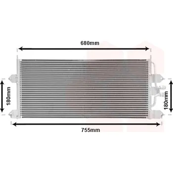 Klimatizace automobilu Kondenzátor, klimatizace VAN WEZEL 58005145