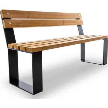 Zahradní lavice Parková lavička Brus s opěradlem 1900 mm, latěmi z finské borovice a kovovou konstrukcí + doprava zdarma