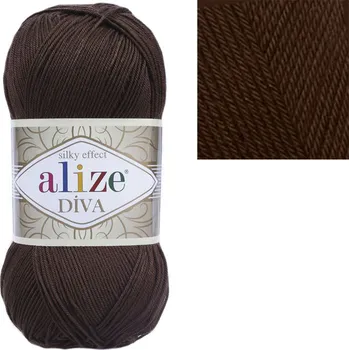 Příze Alize Příze Diva - mikroakryl Diva: 26 Hnědá