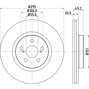 Brzdový kotouč Brzdový kotouč MINTEX MDC1695