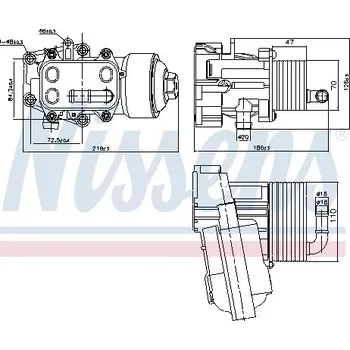 Chladič motoru Olejový chladič, motorový olej NISSENS 91315