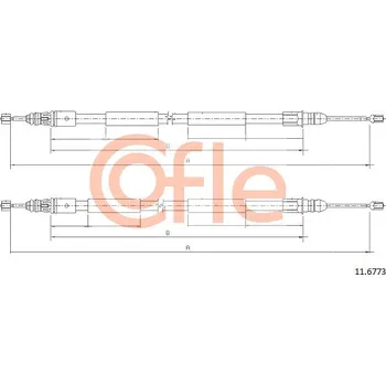 Lanko parkovací brzdy Tažné lanko, parkovací brzda COFLE 11.6773