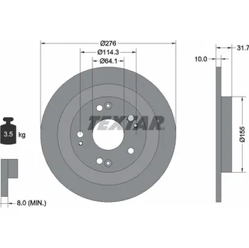 Brzdový kotouč Brzdový kotouč TEXTAR 92252603