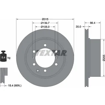 Brzdový kotouč Brzdový kotouč TEXTAR 92146703