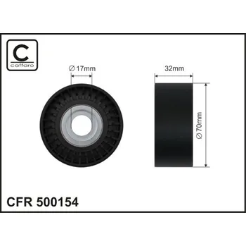 Napínací kladka, žebrovaný klínový řemen Caffaro 500154