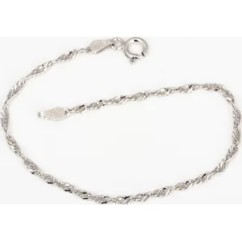 Náramek Dámský stříbrný náramek singapore 19 cm 61200F