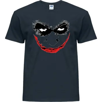 Pánské tričko panske_levne_tricko_potisk_usmev_Joker Barva: Denim - riflovina, velikost: XL