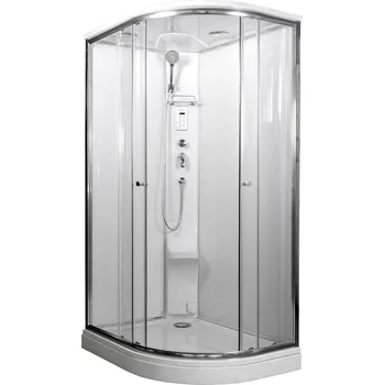 ARTTEC SIRIUS 120 x 90 cm - Parní sprchový box model 8 čiré sklo levá vanička 5 let záruka + stěrka na sklo zdarma