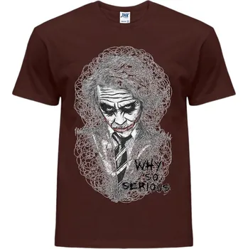 Pánské tričko levne-bavlnene-tricko-potisk-Joker-art Barva: Chocolate - čokoládově hnědá, velikost: S