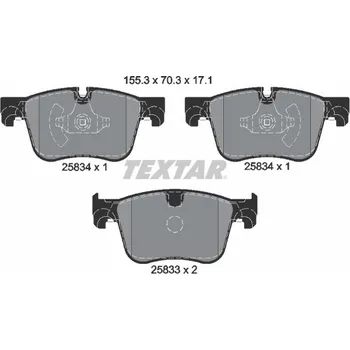 Brzdová destička Sada brzdových destiček, kotoučová brzda TEXTAR 2583401