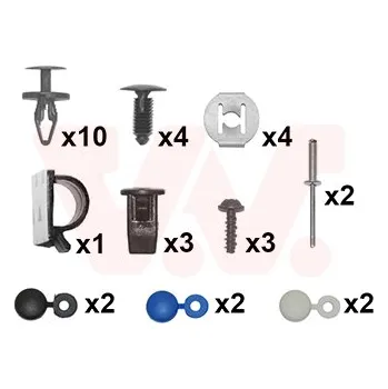 Nárazník Montážní sada, nárazník VAN WEZEL 1947794