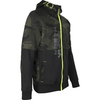 Pánská mikina NW Nine Worths DARO mikina kapuce/zip CAMOUFLAGE Wood - v. XXL