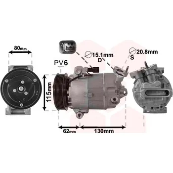 Kompresor klimatizace Kompresor, klimatizace VAN WEZEL 3300K390