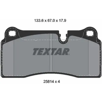 Brzdová destička Sada brzdových destiček, kotoučová brzda TEXTAR 2581401
