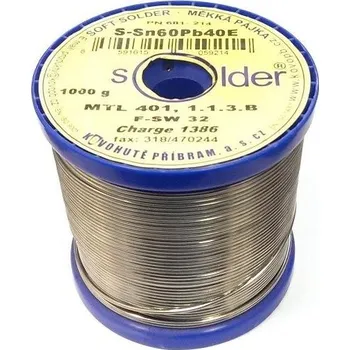 Příslušenství ke svářečce Cín trubičkový 60% 3,0mm 1000gr na cívce