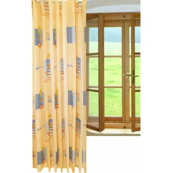Záclona nebo Závěs voál, smetanově modrý,150 cm