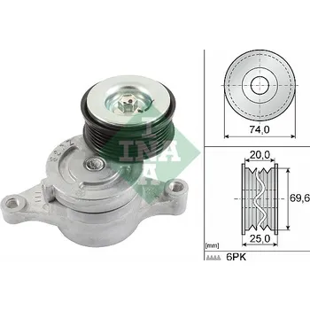 Napínák, žebrovaný klínový řemen INA 534 0457 10