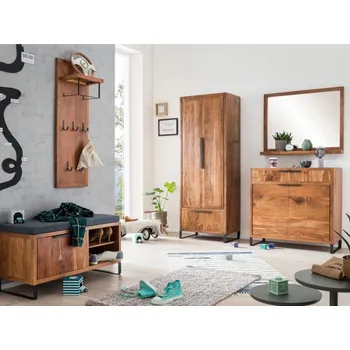 Předsíňová stěna Set do předsíně masiv světlá akácie Victoria