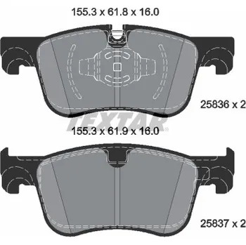 Brzdová destička Sada brzdových destiček, kotoučová brzda TEXTAR 2583605