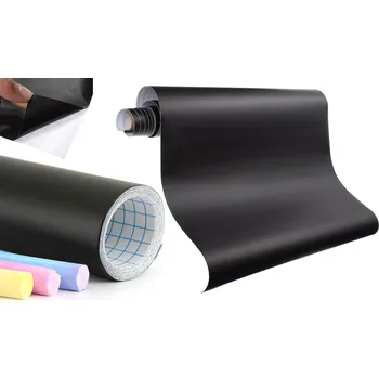 Aga Samolepící papírová tabule s křídami černá 45 x 200 cm