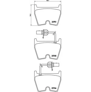 Brzdová destička Sada brzdových destiček, kotoučová brzda BREMBO P 85 078