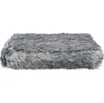 Trixie Polštář YELINA obdélníkový 70 x 55 cm, dlouhý plyšový vlas, černá/šedá
