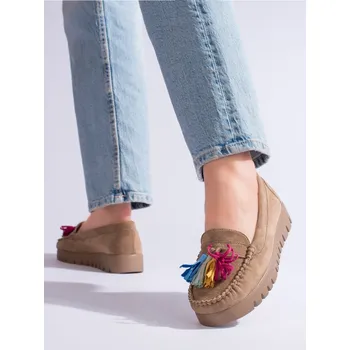 Dámské mokasíny Exkluzívní hnědé mokasíny dámské 36