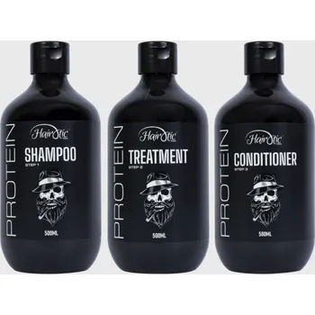 Vlasová regenerace Hairotic Hair PROTEIN Treatment Set pečující vlasová kúra 3x500 ml