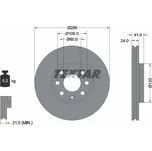 Brzdový kotouč TEXTAR 92091803