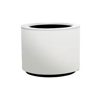 Květináč Válcový samozavlažovací květináč STEEL PLUS, více variant - Hobby Flower Barva: bílá, Rozměry: Ø 35 x 35