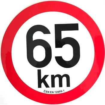 Přívěs Omezení rychlosti 65 km retroreflexní pr. 200 mm