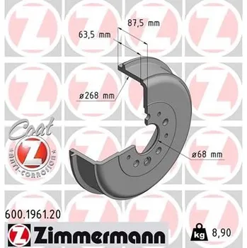 Brzdový buben Brzdový buben ZIMMERMANN ZIM600.1961.20