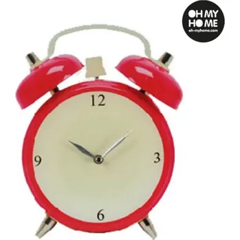 Hodiny Falanzo Home Skleněné nástěnné hodiny ve tvaru budíku Barva: Zelená