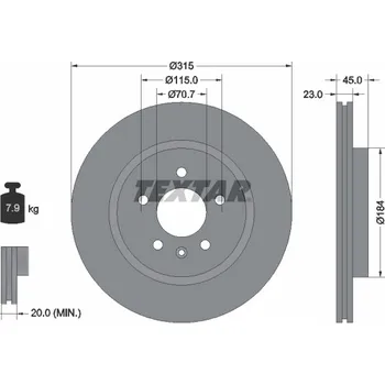 Brzdový kotouč Brzdový kotouč TEXTAR 92239803