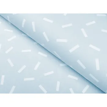 Dekorační látka PM-063 Konfety na pastelově modrošedém - šířka 150 cm