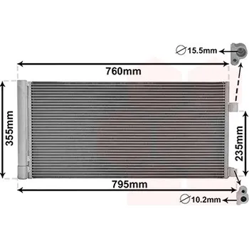 Výparník klimatizace Kondenzátor, klimatizace VAN WEZEL 43005430