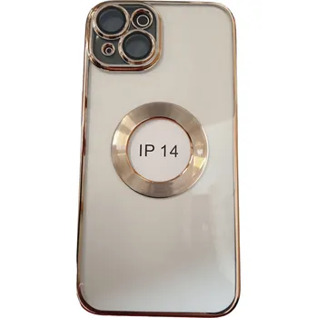 Náhradní díl pro mobilní telefon Megaphonic Kryt na mobil Iphone 14, zlatá barva Nové zboží