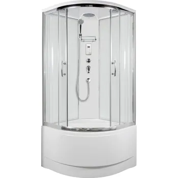 ARTTEC CALYPSO 90 x 90 cm - Parní sprchový box model 8 čiré sklo 5 let záruka + stěrka na sklo zdarma