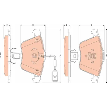 Brzdová destička Sada brzdových destiček, kotoučová brzda TRW GDB1832