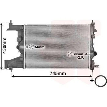 Chladič motoru Chladič, chlazení motoru VAN WEZEL 37002487