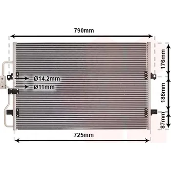 Klimatizace automobilu Kondenzátor, klimatizace VAN WEZEL 09005093