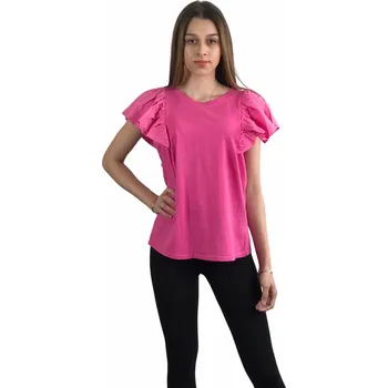 Dámské tričko Tričko s volánkem Barva: ružová