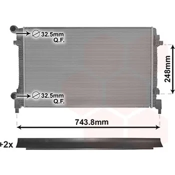 Chladič motoru Chladič, chlazení motoru VAN WEZEL 58012711