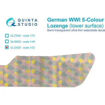 Plastikový model 1/32 German WWI 5-Colour Lozenge (lower surface)