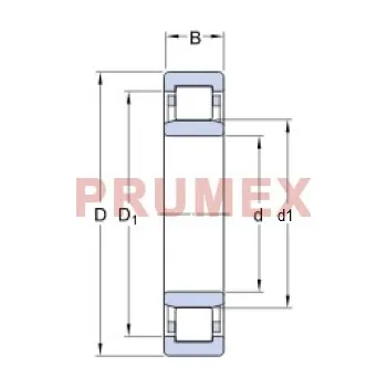 SKF NU 1005 válečkové ložisko