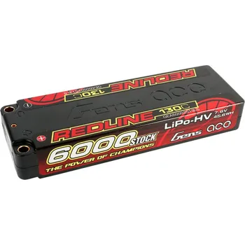 RC vybavení GENS ACE LiPo Redline Series - 2S 6000mAh 7,6V High Voltage 2S2P (130C)